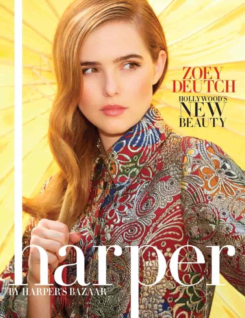 Zoey Deutch on harper by Harper's BAZAAR September 2016 Cover