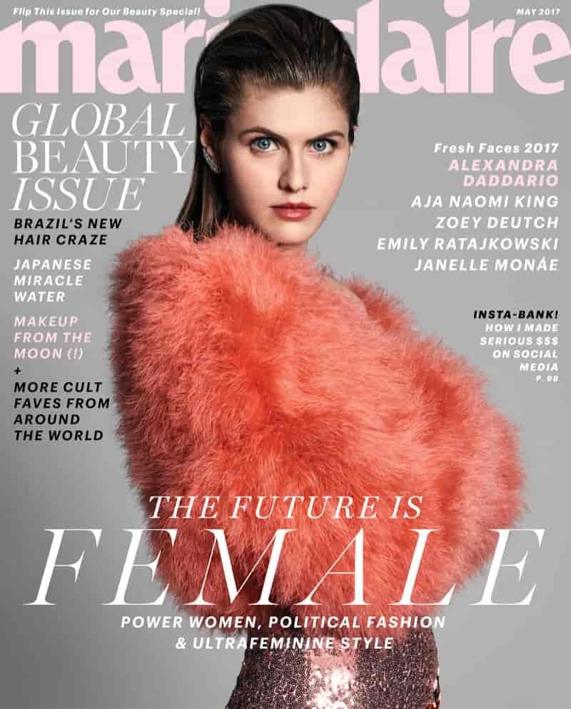 Alexandra Daddario on Marie Claire May 2017 Cover