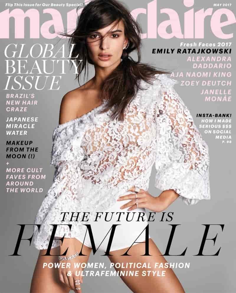 Emily Ratajkowski on Marie Claire May 2017 Cover