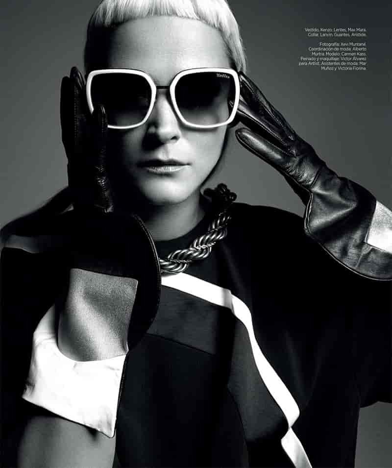 Carmen Kass Wears the Perfect Fall Accessories for BAZAAR Mexico