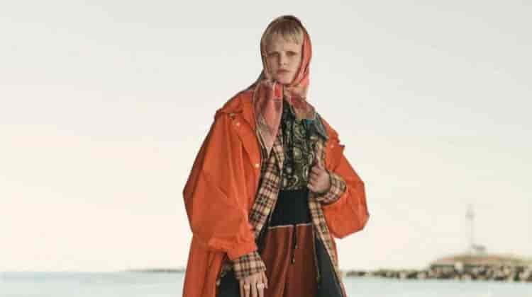 Hanne Gaby Odiele Poses in Autumn Outerwear for Vogue Germany