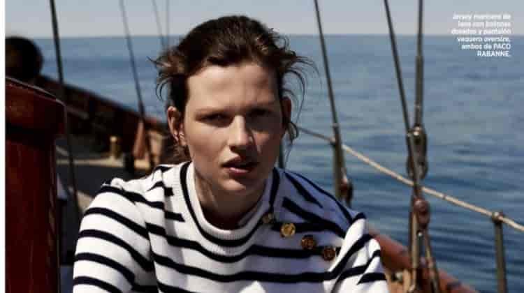 Bette Franke Takes On Nautical Style for Harper’s Bazaar Spain