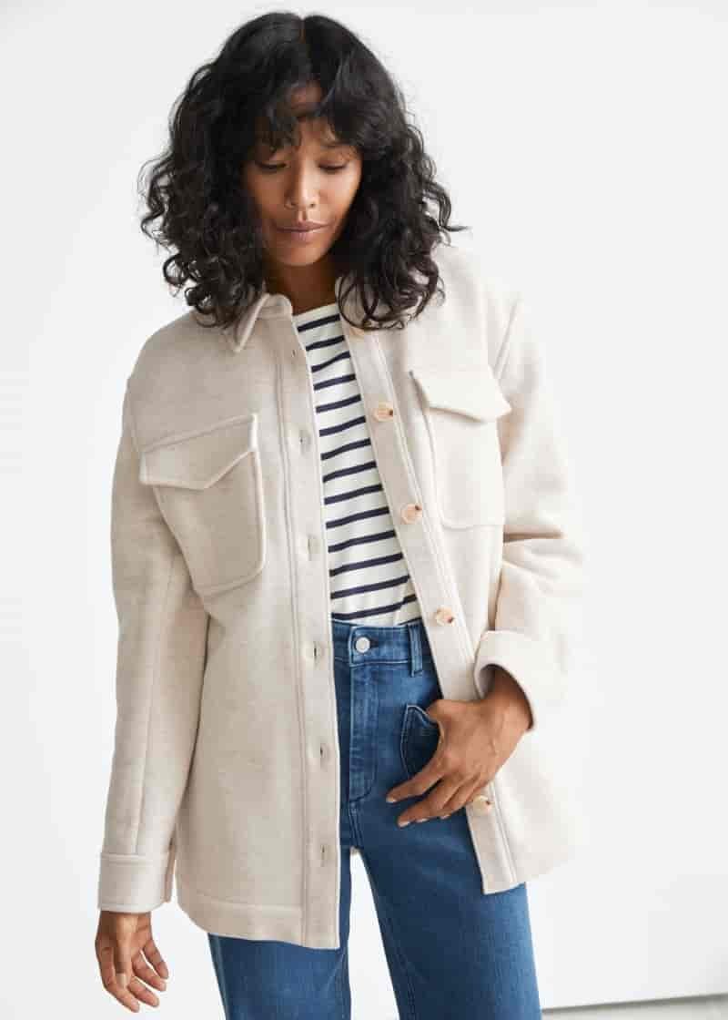 & Other Stories Oversized Belted Patch Pocket Overshirt $149