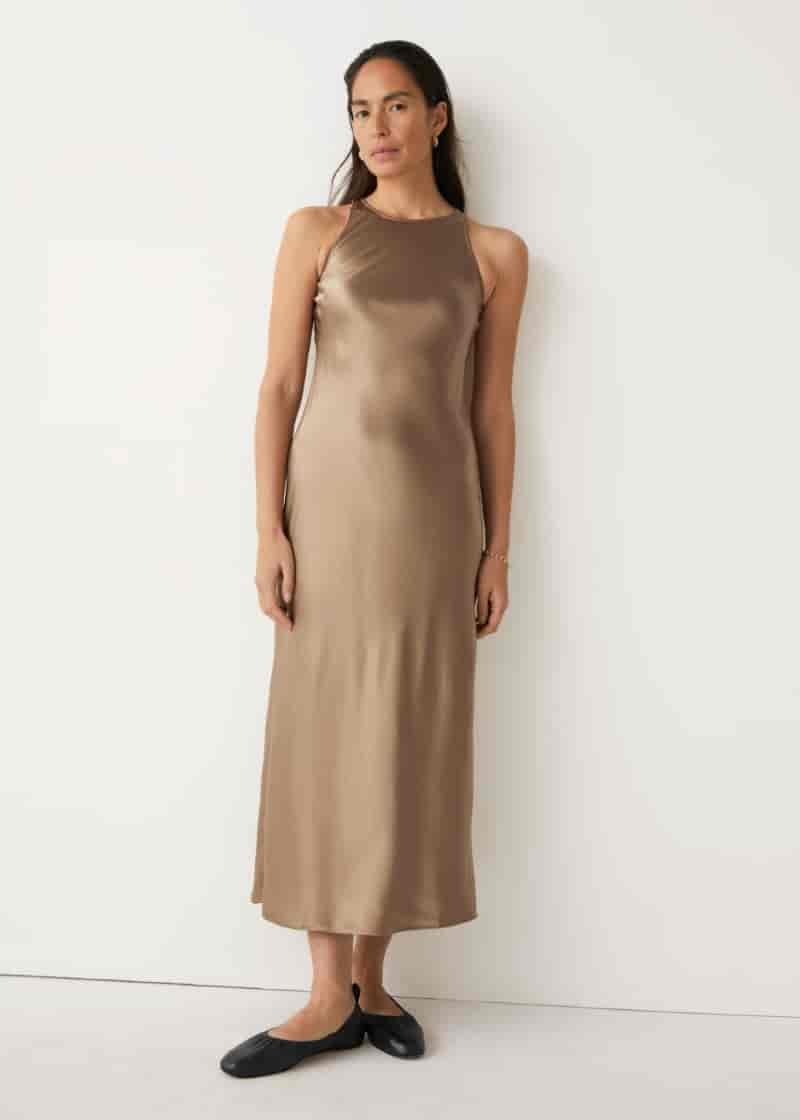 & Other Stories Satin Slip Midi Dress $119