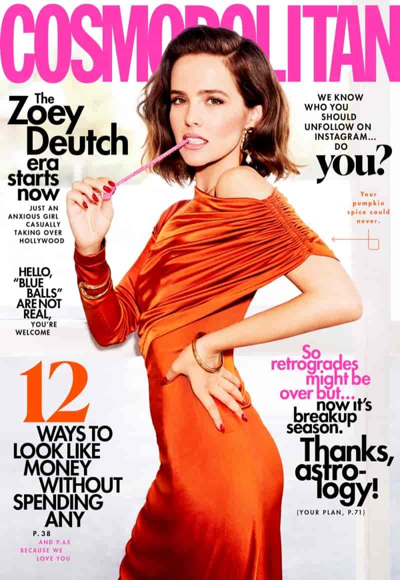 Zoey Deutch on Cosmopolitan Magazine November 2019 Cover