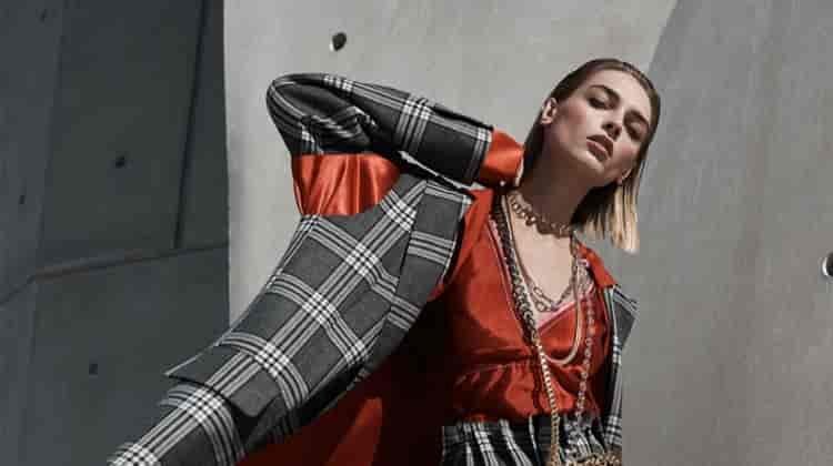 Daga Ziober Embraces Plaid Style for Gotham Magazine