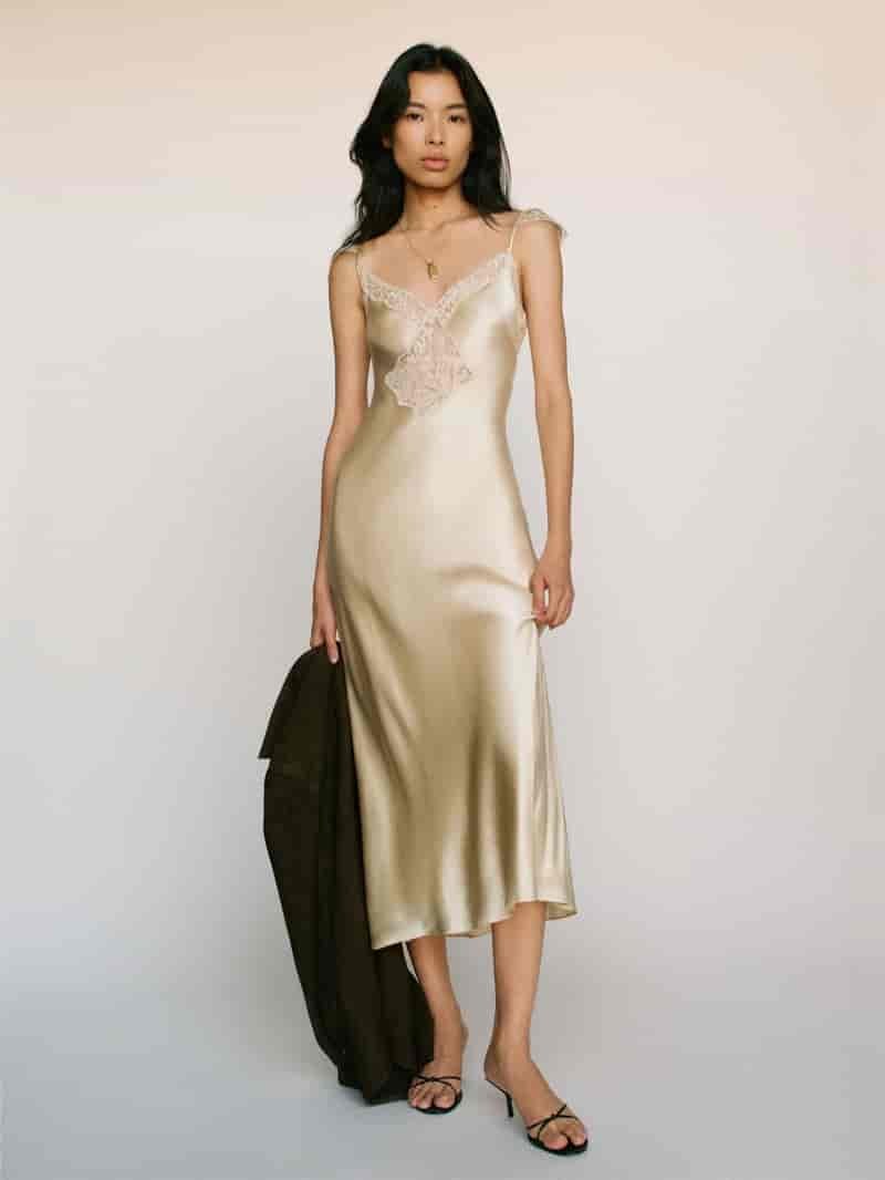 Reformation Serafina Silk Dress $328