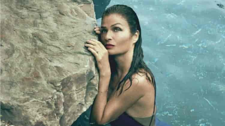 Helena Christensen Takes a Dip in Harper’s Bazaar Spain