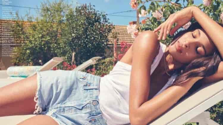 Cindy Bruna Wears Relaxed Summer Style for ELLE France