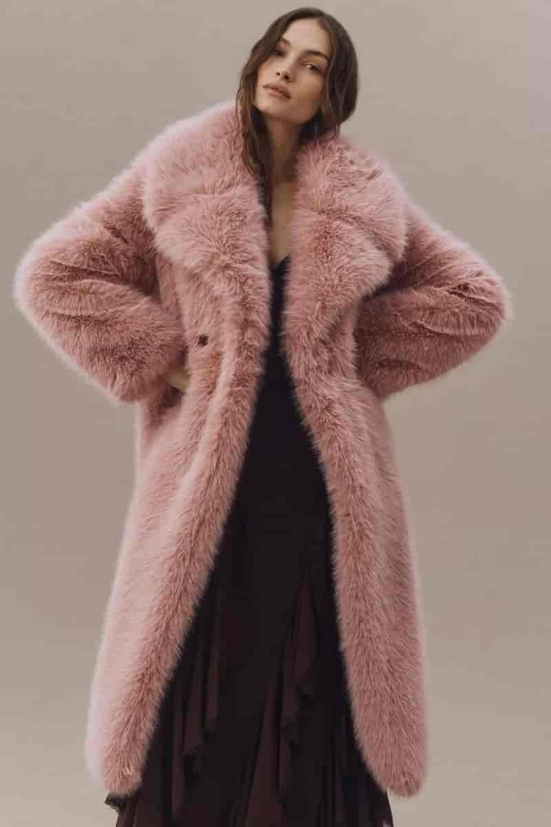 Avec Les Filles Faux Fur Long Coat $228