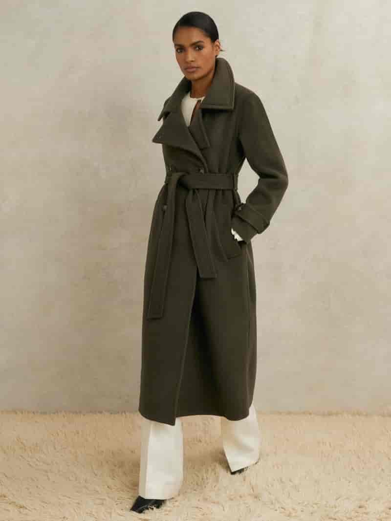Reiss Atelier Scarlett Wool Belted Blindseam Coat $633