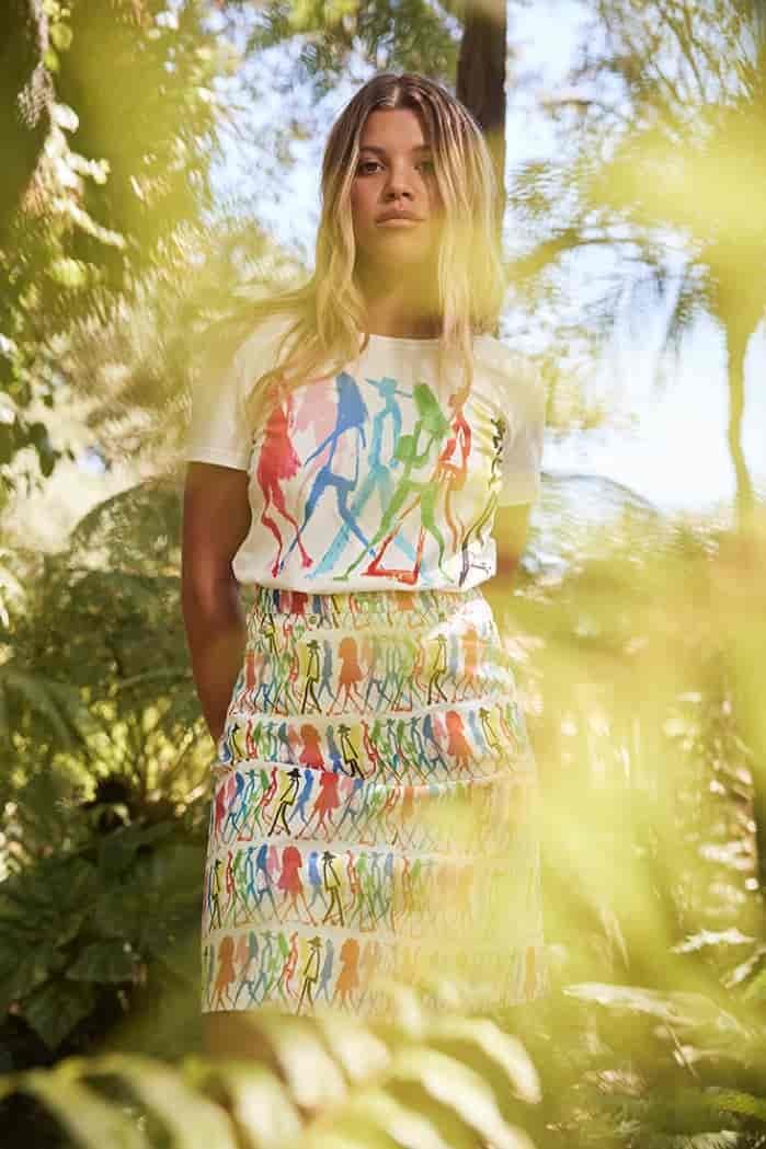 Sofia Richie poses for Weekend Max Mara Flutterflies collection. Photo: Dewey Nicks