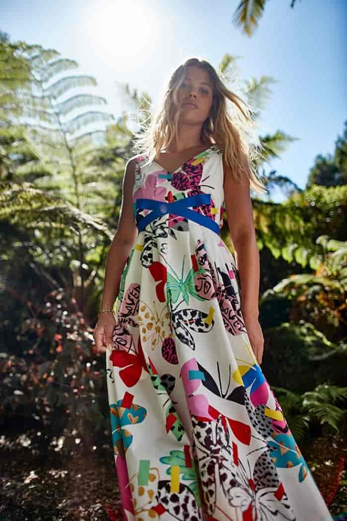 Sofia Richie poses for Weekend Max Mara Flutterflies collection. Photo: Dewey Nicks