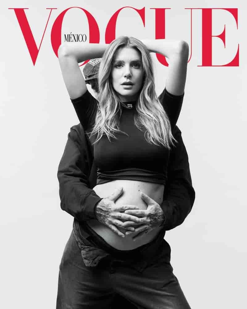 Valentina Ferrer and J Balvin on Vogue Mexico May 2021 Cover. Photo: An Le
