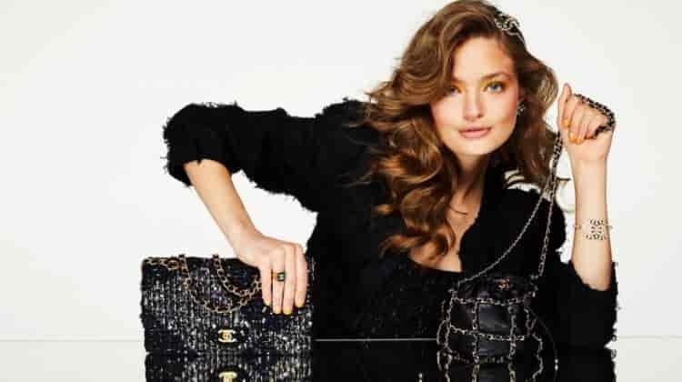 Anna Mila Guyenz Wears Statement Bags for InStyle Germany