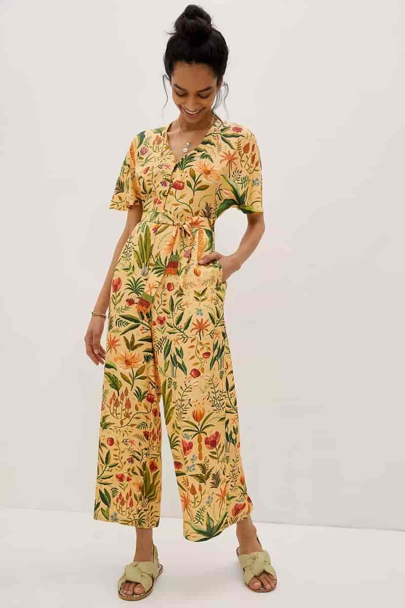Farm Rio Floral V-Neck Jumpsuit $178