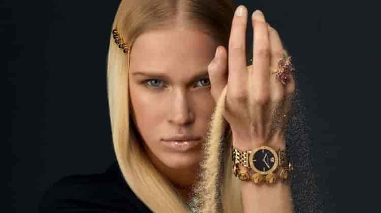 Golden Hour: Fien Kloos Fronts Versace Watches Spring 2021 Campaign