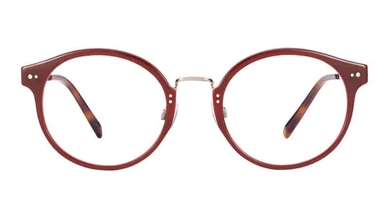 Warby Parker Jayla Glasses in Russet Red with Riesling $145