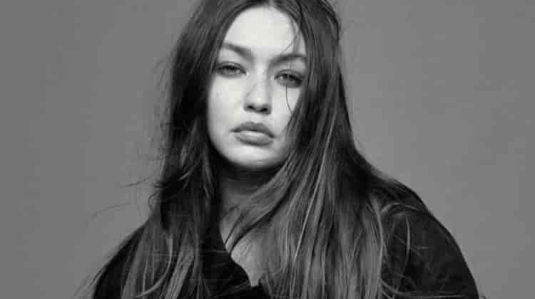 Gigi Hadid Poses in Black & White for i-D