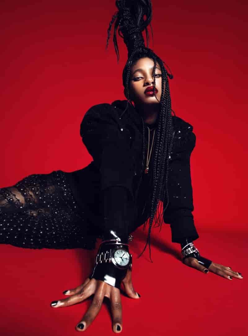 Willow Smith poses in bold fashions for the cover story.