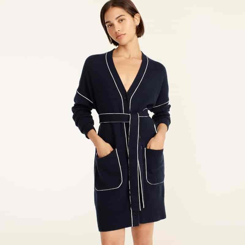 J. Crew Wool-Cashmere Cardigan Dress $248