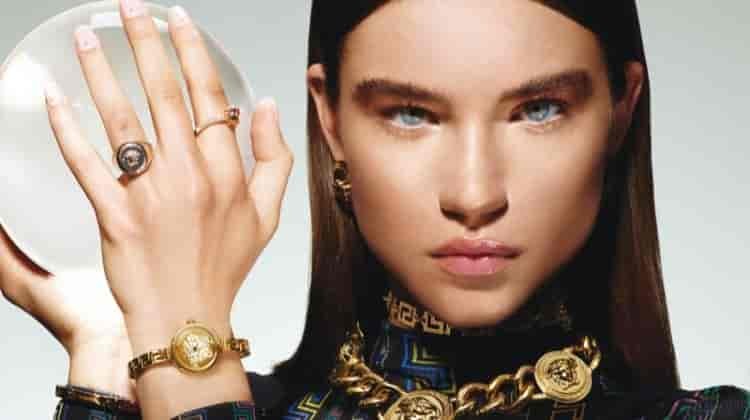 Meghan Roche Enchants in Versace Watches ‘Fortune Teller’ Campaign