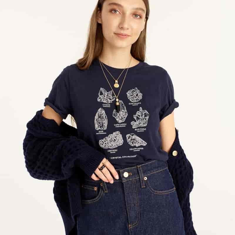 J. Crew Vintage Cotton Crystals T-Shirt $17.99