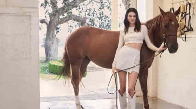 Kendall Jenner Poses With Horses in ABOUT YOU Fall 2021 Campaign