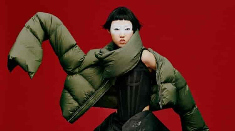 Chloe Tang Poses in Avant-Garde Puffer Fashion for Grazia China