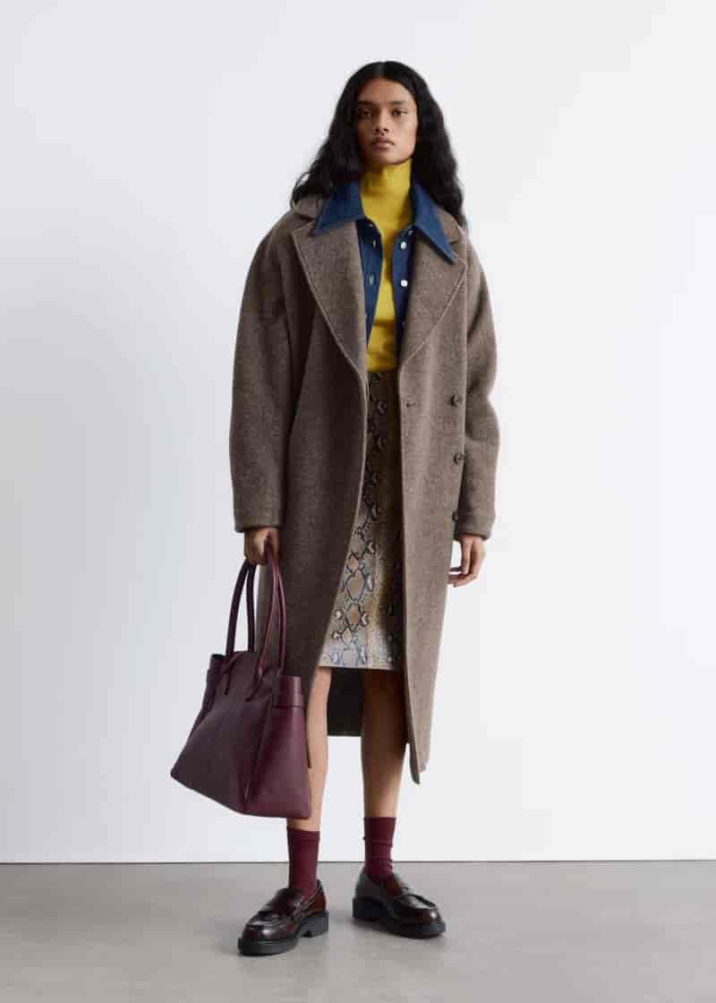 & Other Stories Voluminous Belted Wool Coat