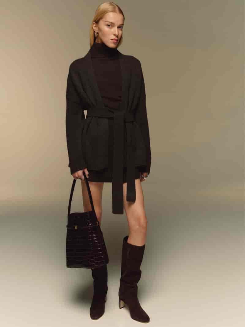 Reformation Meg Wrap Sweater Coat