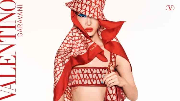Kristen, Sora, Alaato Model Valentino’s New Logo Print