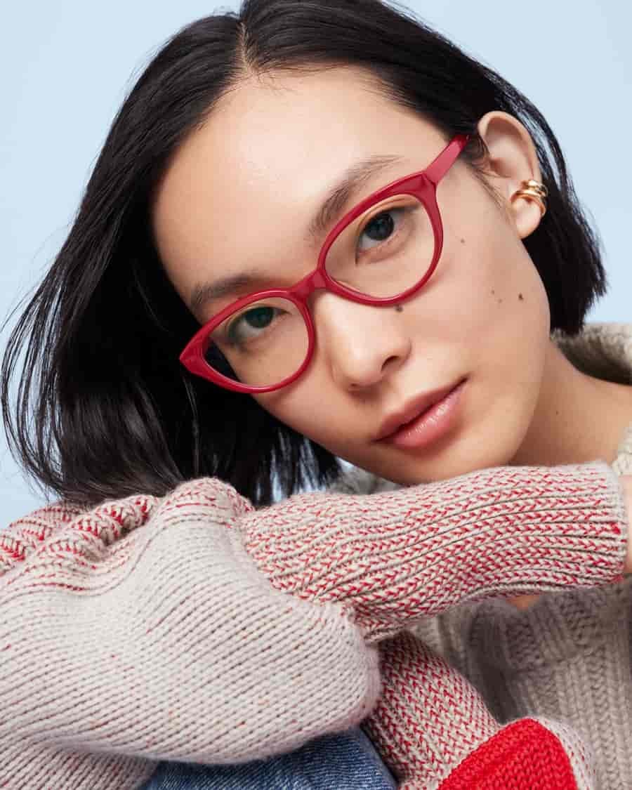 Warby Parker Fatima Glasses in Raspberry $95
