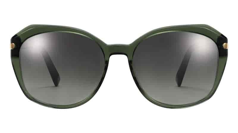 Warby Parker Nancy Sunglasses in Palm Crystal with Polished Gold $145