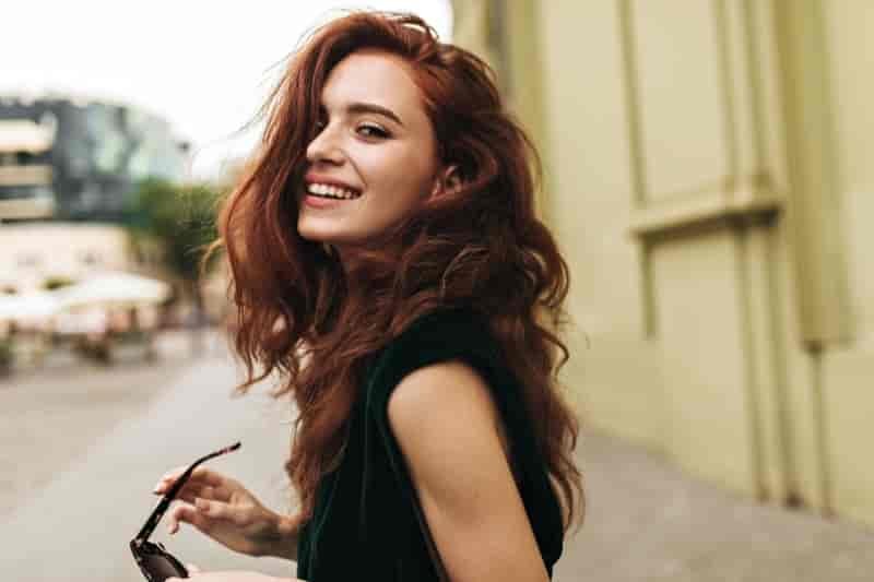 Woman Auburn Hair