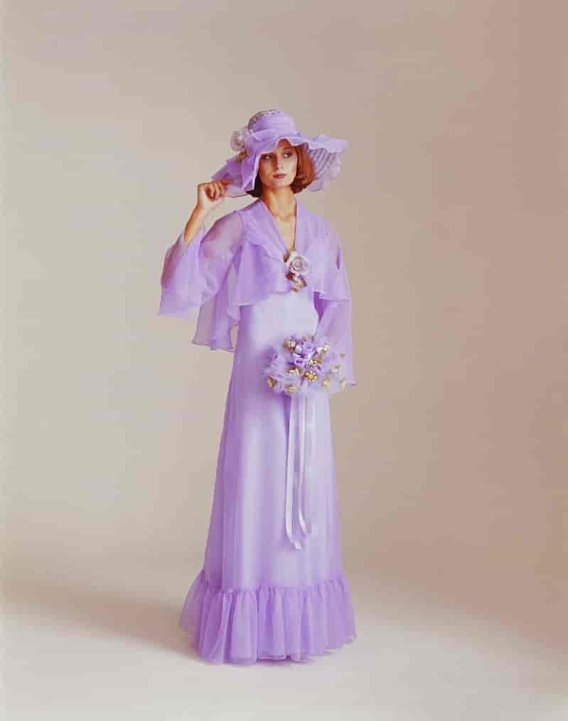 Purple Dress Flowing Skirt