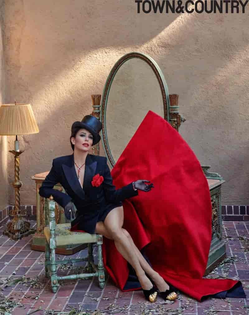 Eva Longoria Tuxedo Outfit Town Country 2023