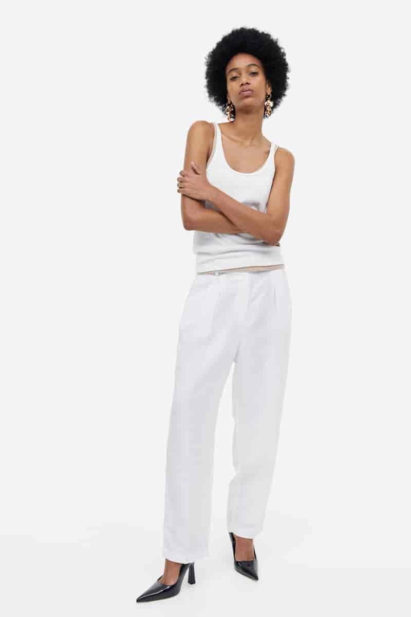 H&M Tapered Linen-Blend Pants $34.99