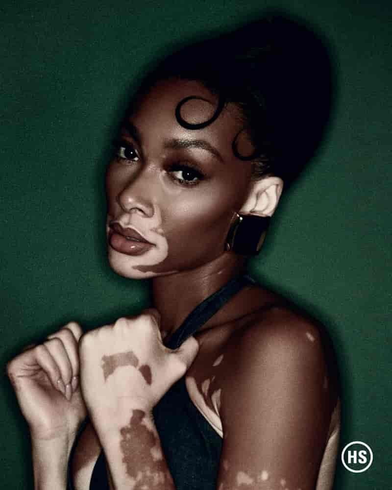 The top model shows off an elegant updo hairstyle.