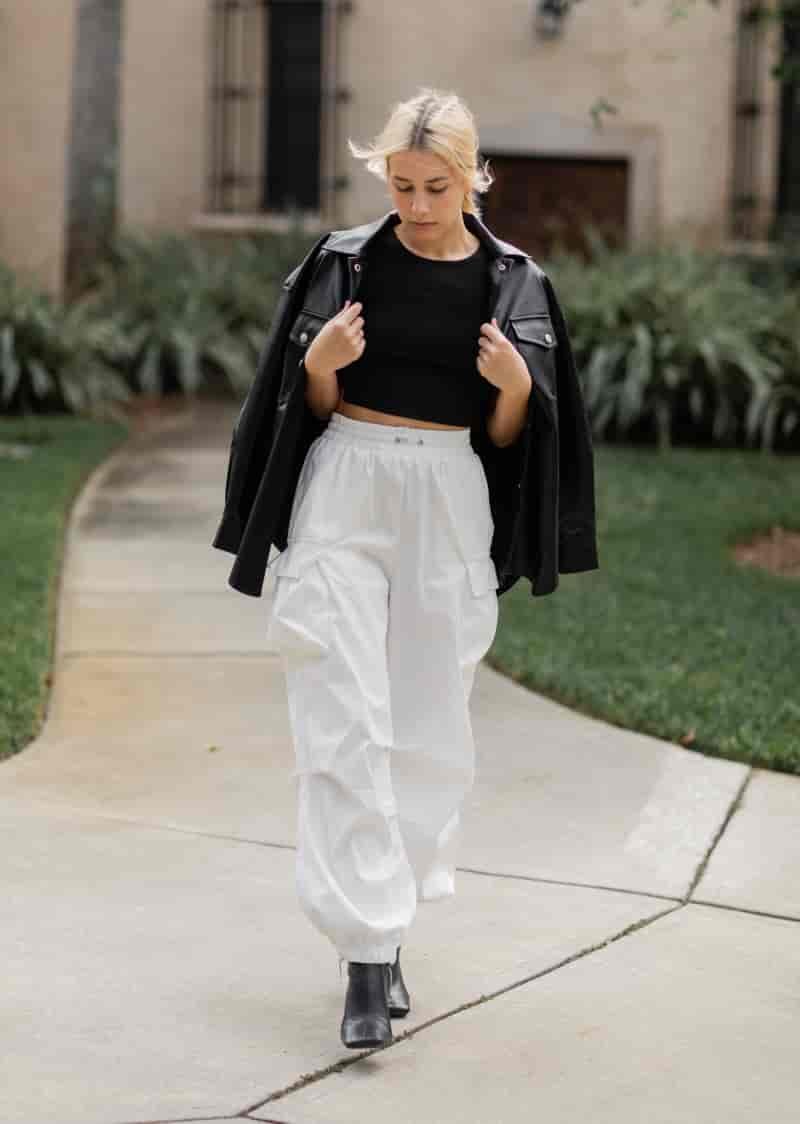 Cargo Pants Leather Jacket Outfits