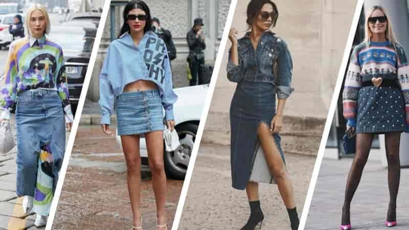Jean Skirt Outfits