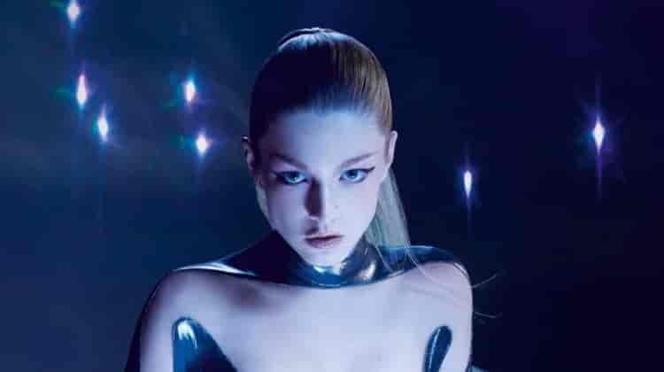 Hunter Schafer Enchants in Mugler Angel Elixir Perfume Ad