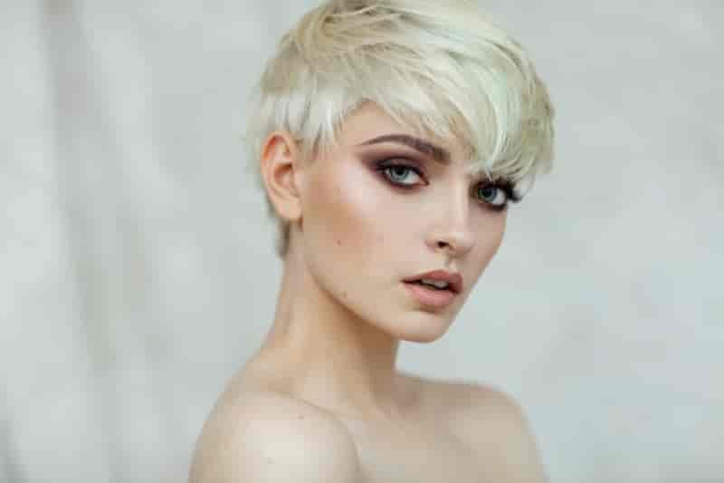 Platinum Blonde Pixie Cut
