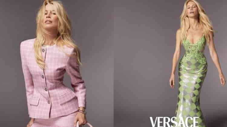 Claudia Schiffer’s Iconic Return for Versace Spring 2024 Ad
