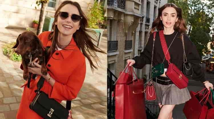 Lily Collins’ Parisian Chic Moments with Cartier Bags