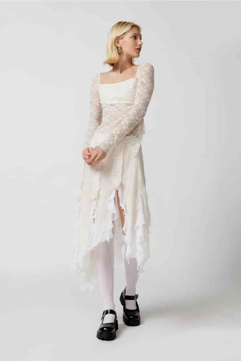 Lace Top Skirt Urban Renewal Coquette Aesthetic