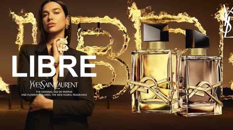 Dua Lipa Lights Up YSL Libre Flowers & Flames Ad