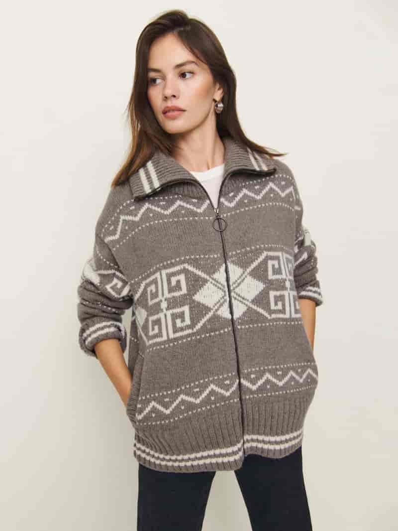 Reformation Mariposa Regenerative Wool Sweater Coat $348