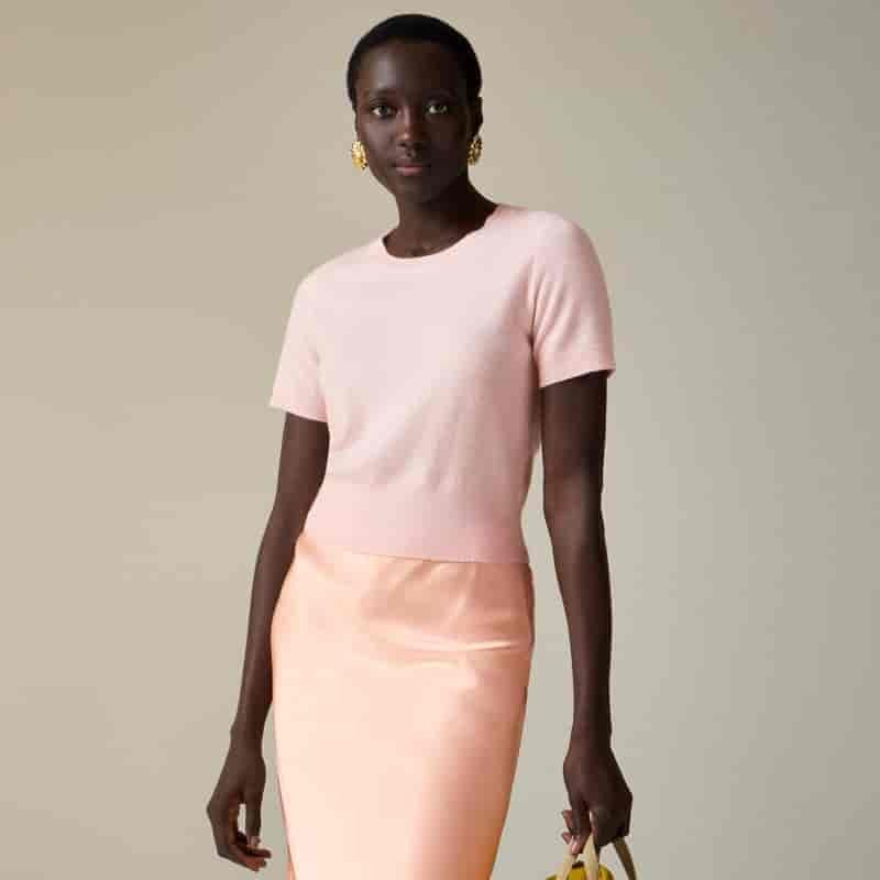 J. Crew Cashmere Shrunken T-shirt $118