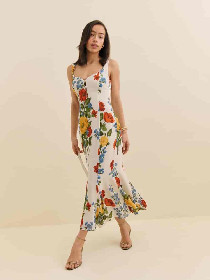 Reformation Laine Dress in Formosa $278